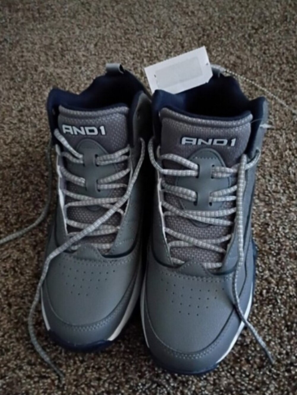 And1 Men  Gray and Navy Athletic Sneakers
